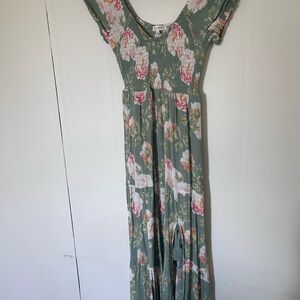 Floral Green Dress